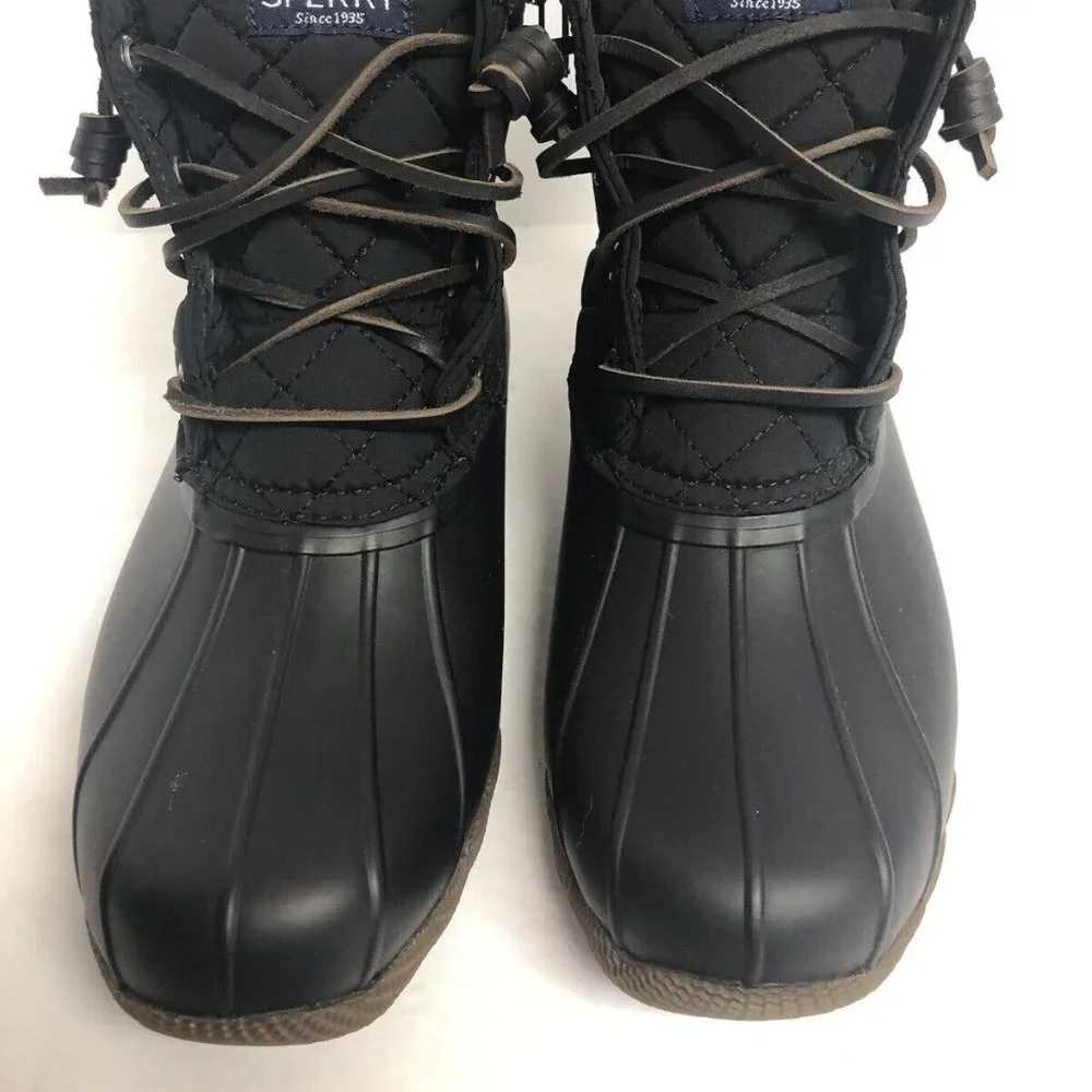 Sperry Women’s Saltwater Quilted Duck Boots, Size 7Wide